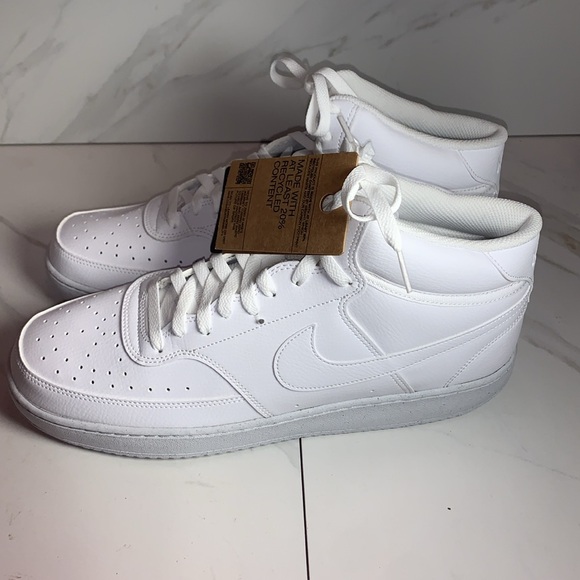 Size 13 - Nike Court Vision Mid Triple White new with box - Picture 4 of 9